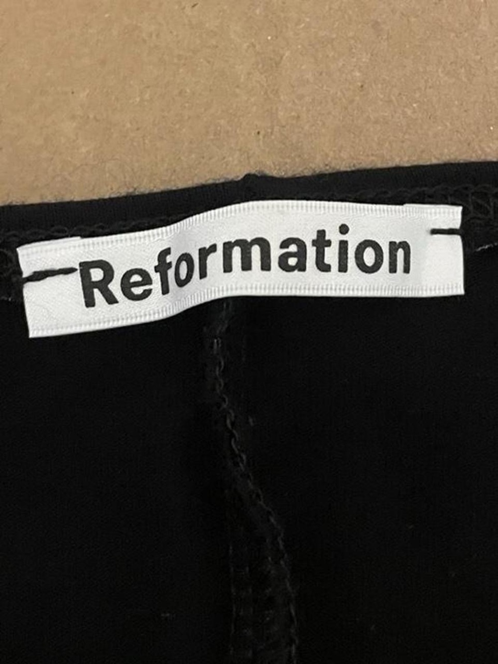 Reformation Black Asymmetric Cutout Bodysuit Size L - Picture 3 of 4